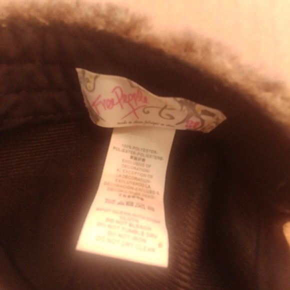 Free People brown taupe fuzzy cap adjustable - Picture 5 of 6